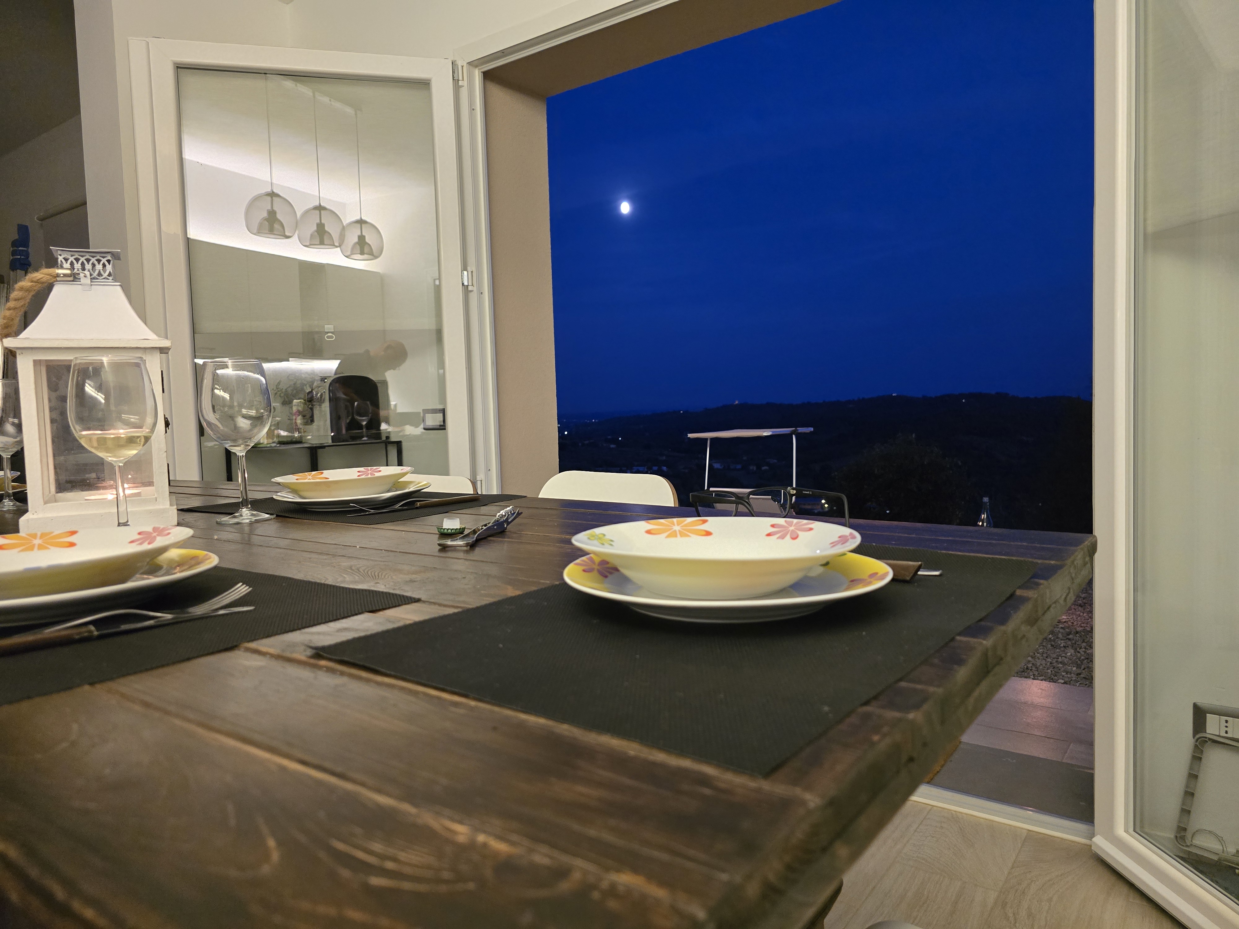 Zona pranzo interna Villa Lucca