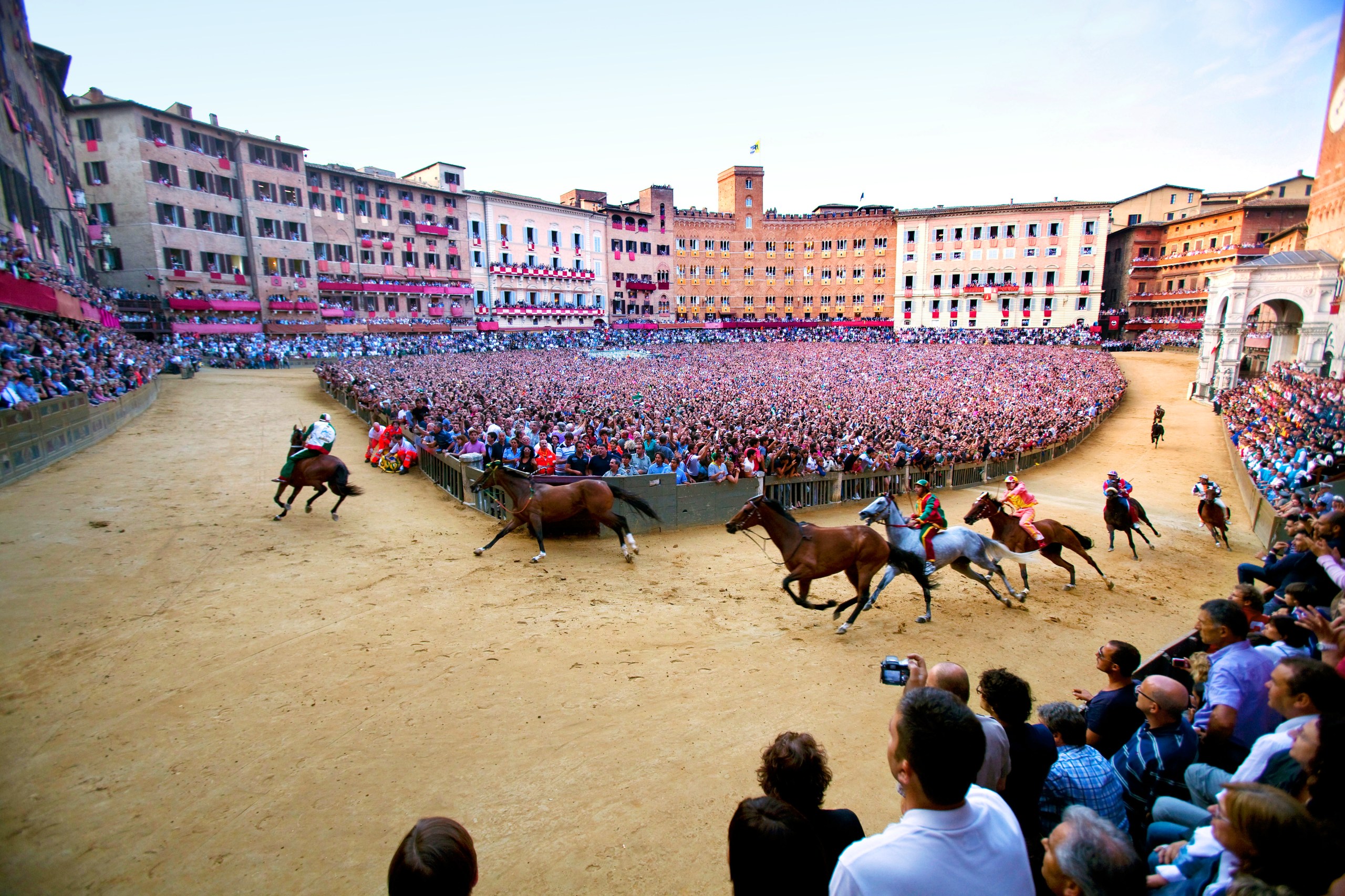 Piazza del Campo a Siena vista dall’alto